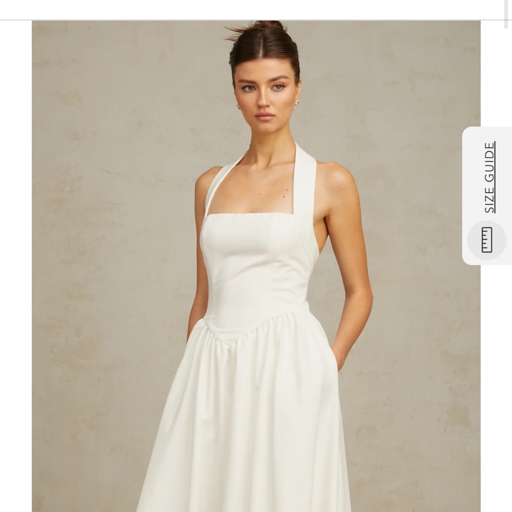 Elegant Strapless White Dress